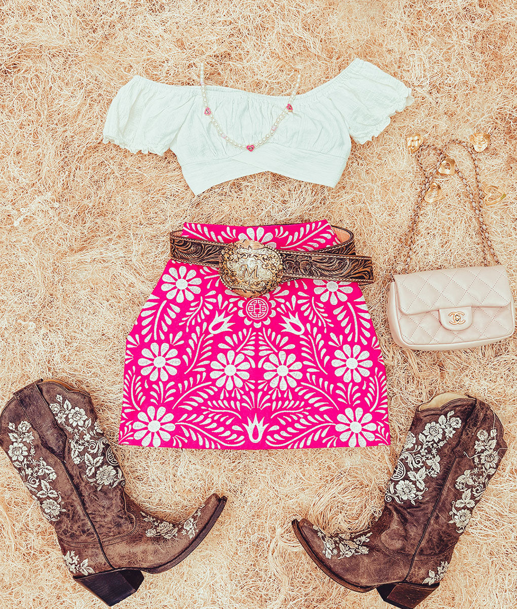 La Barbie Embroidered Skirt