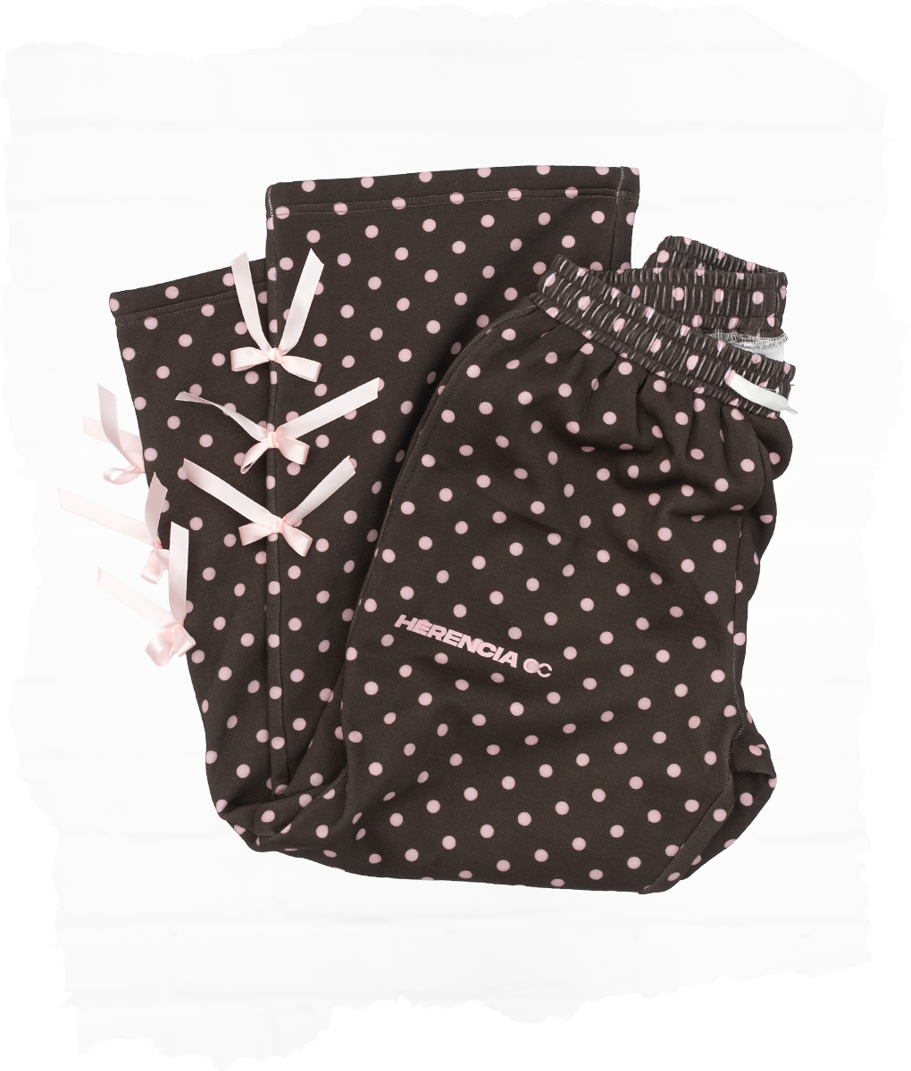 Brown Polka Dot Pants (w/bows)