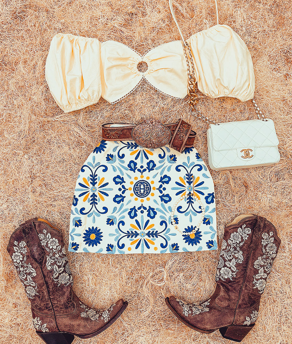 Plebita Embroidered Skirt