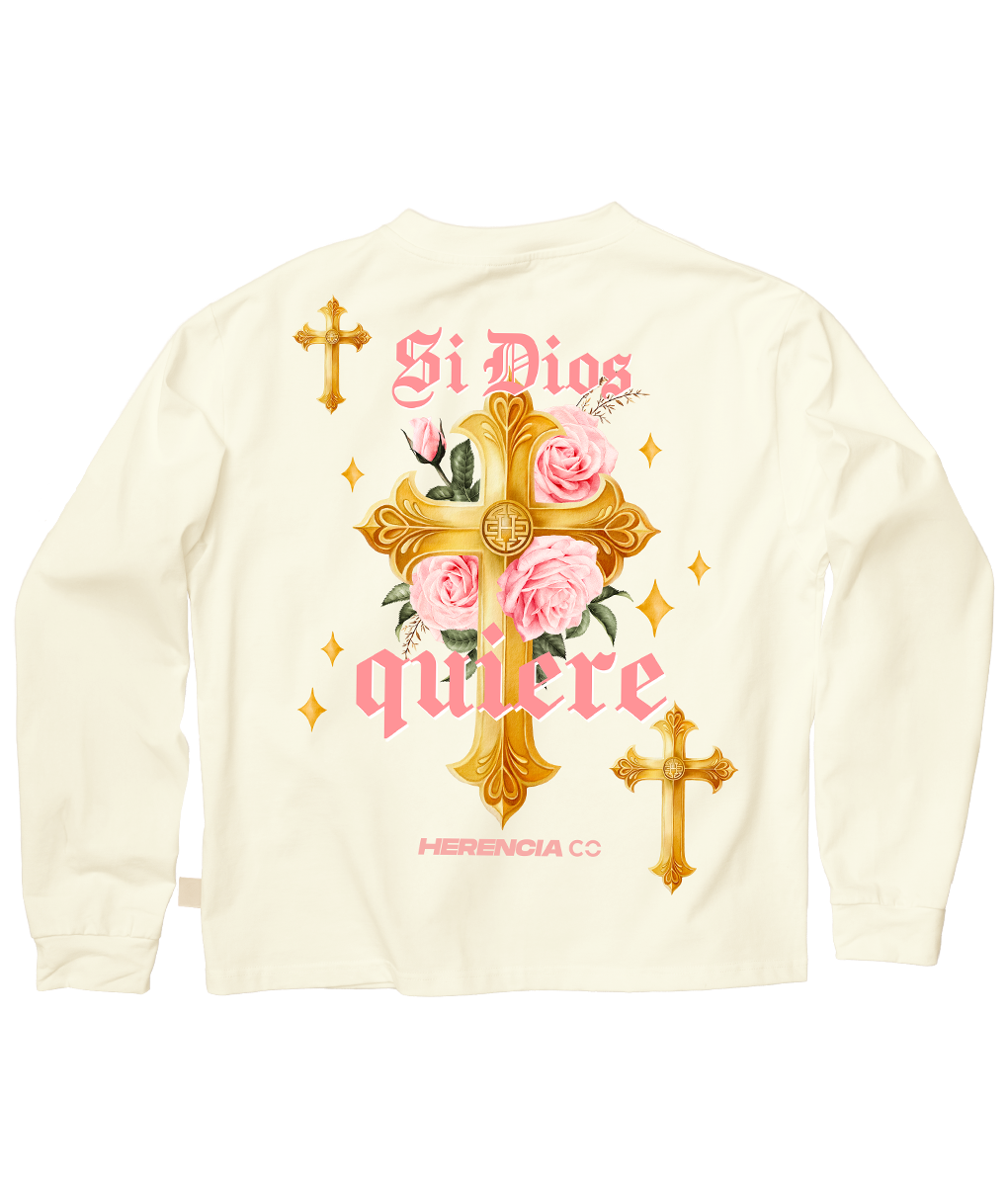 Si Dios Quiere Oversized Long Sleeve