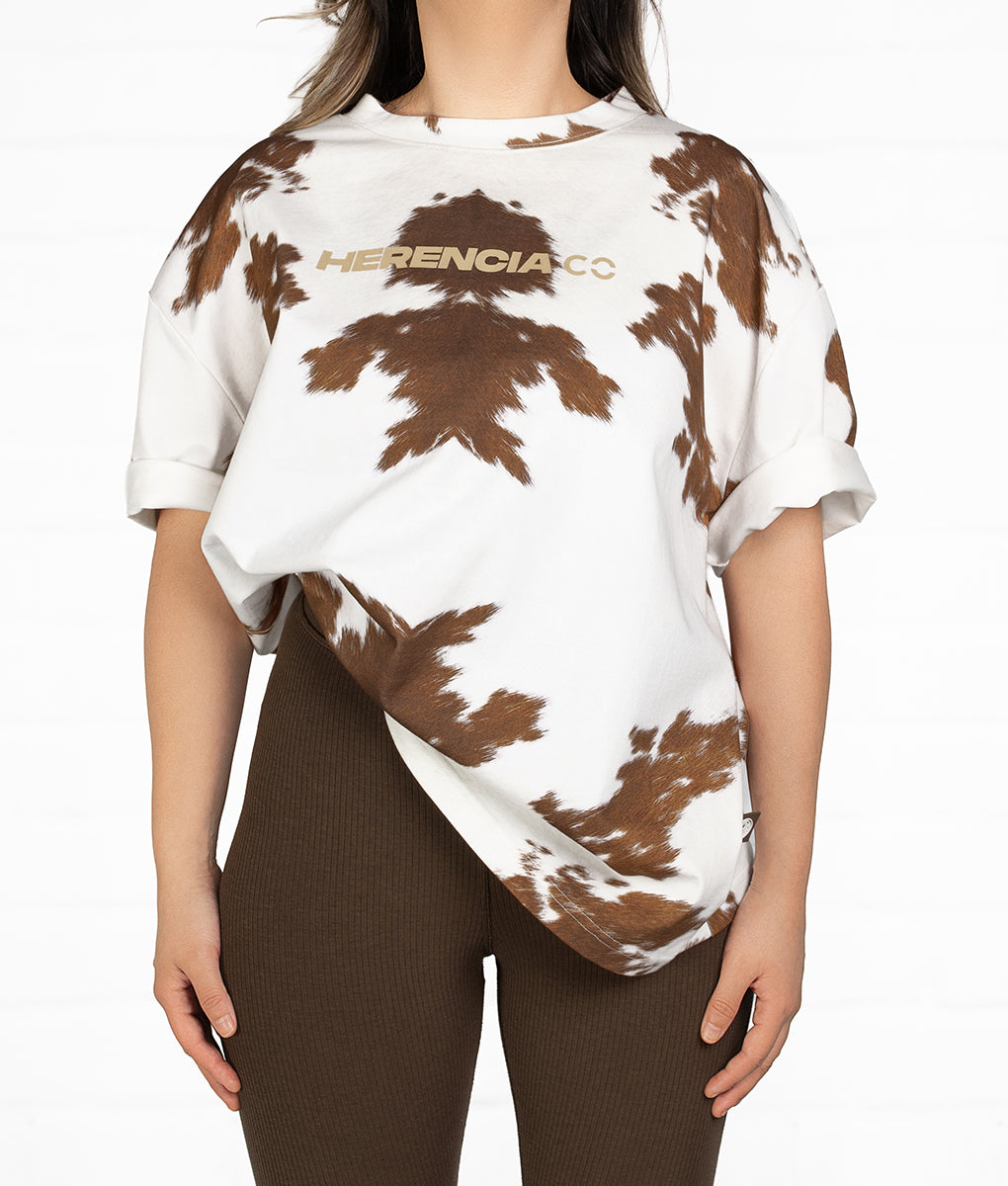 Cowhide State Oversized Tee