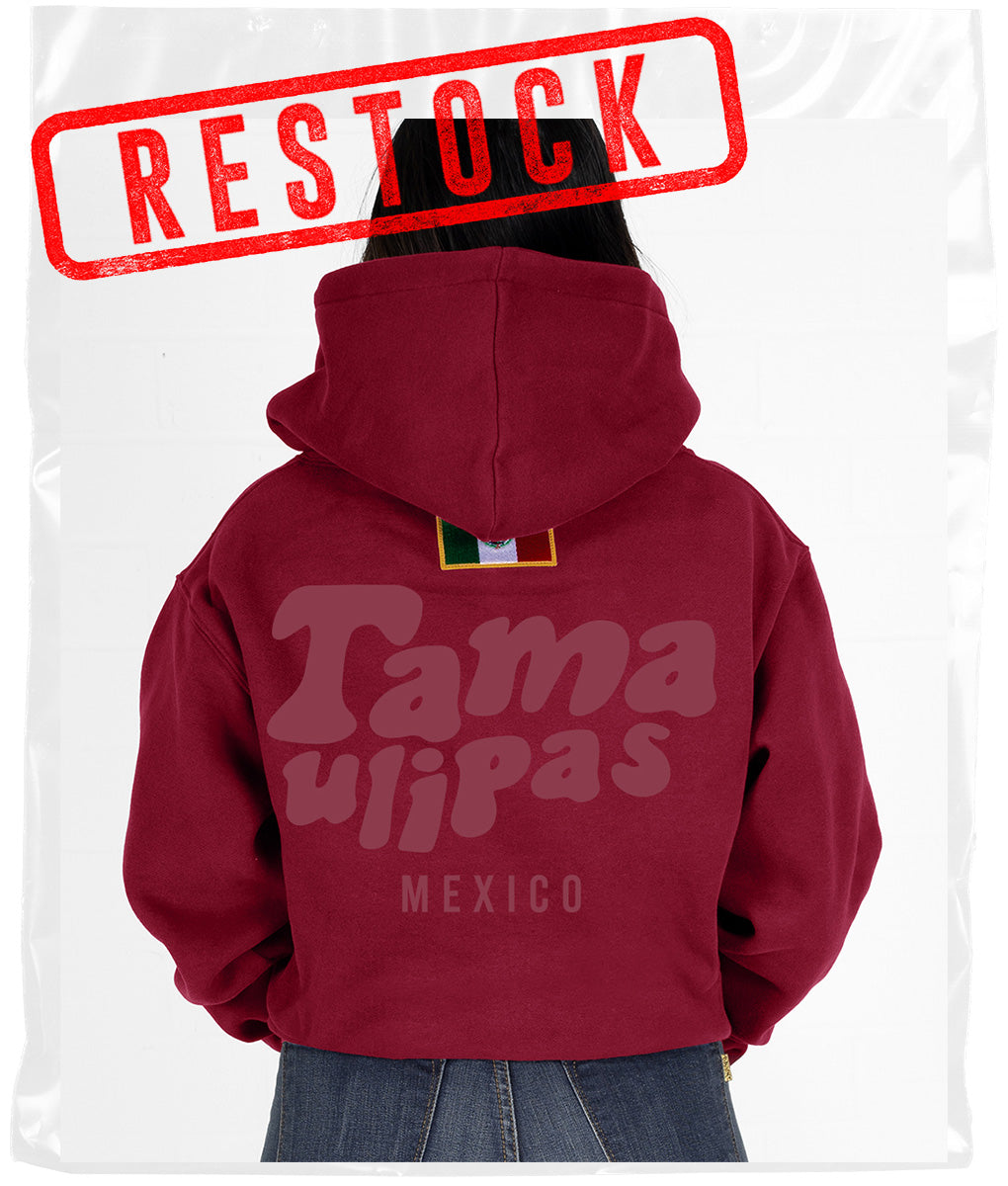 MAROON PUFF STATE HOODIE