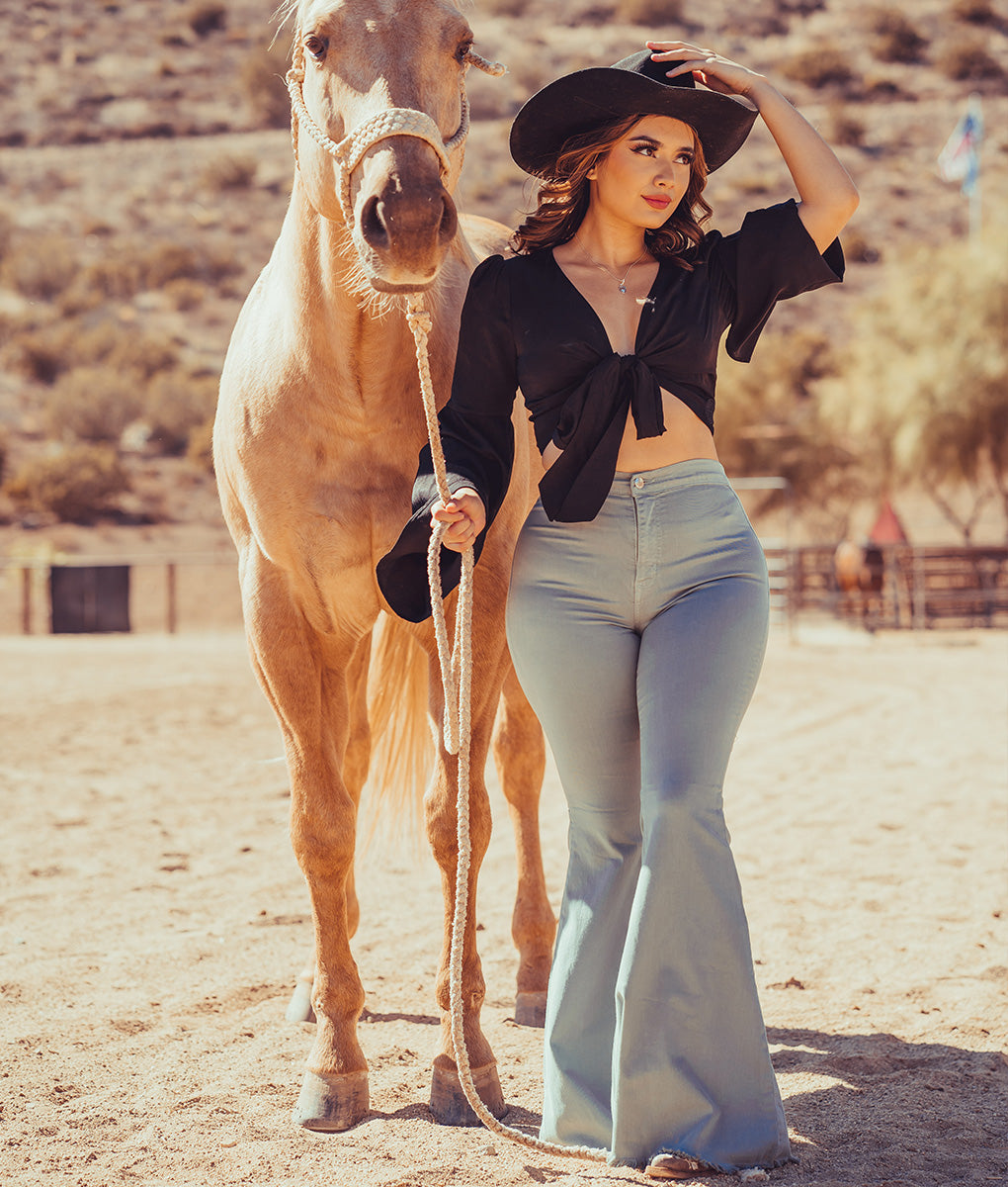 Agave Bell Bottom Jeans