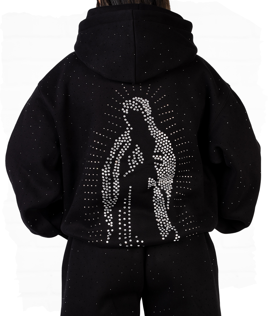 VIRGENCITA RHINESTONE HOODIE (unisex)