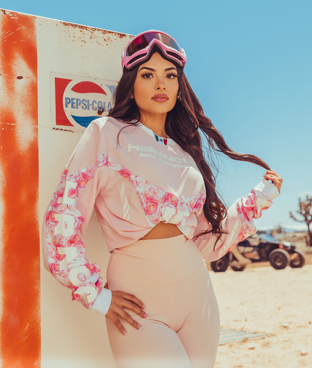 Baby Pink Floral State VOL 2 Unisex Off-road Jersey