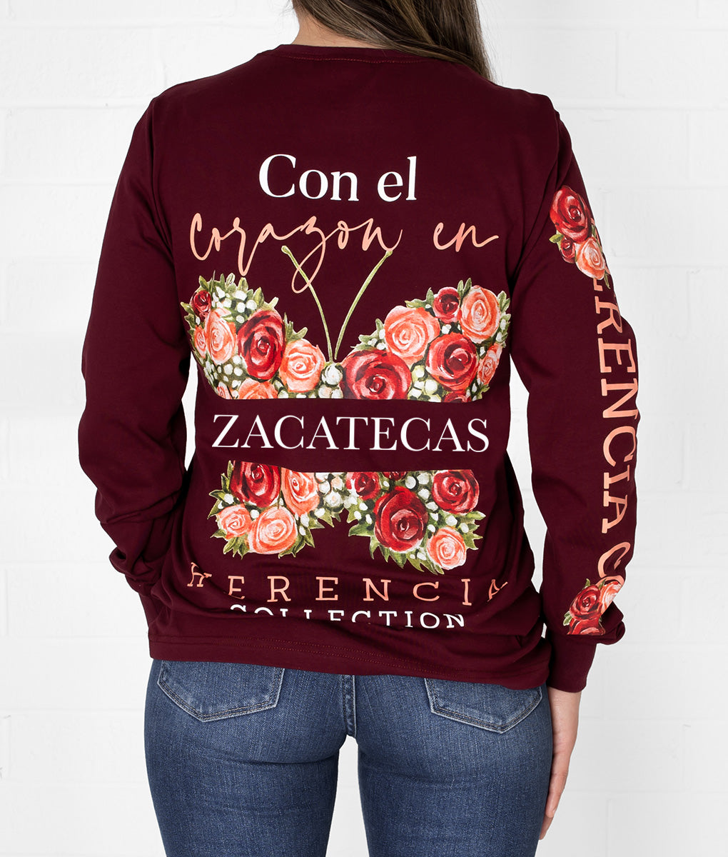 Con El Corazon State Long Sleeve Pocket Tee
