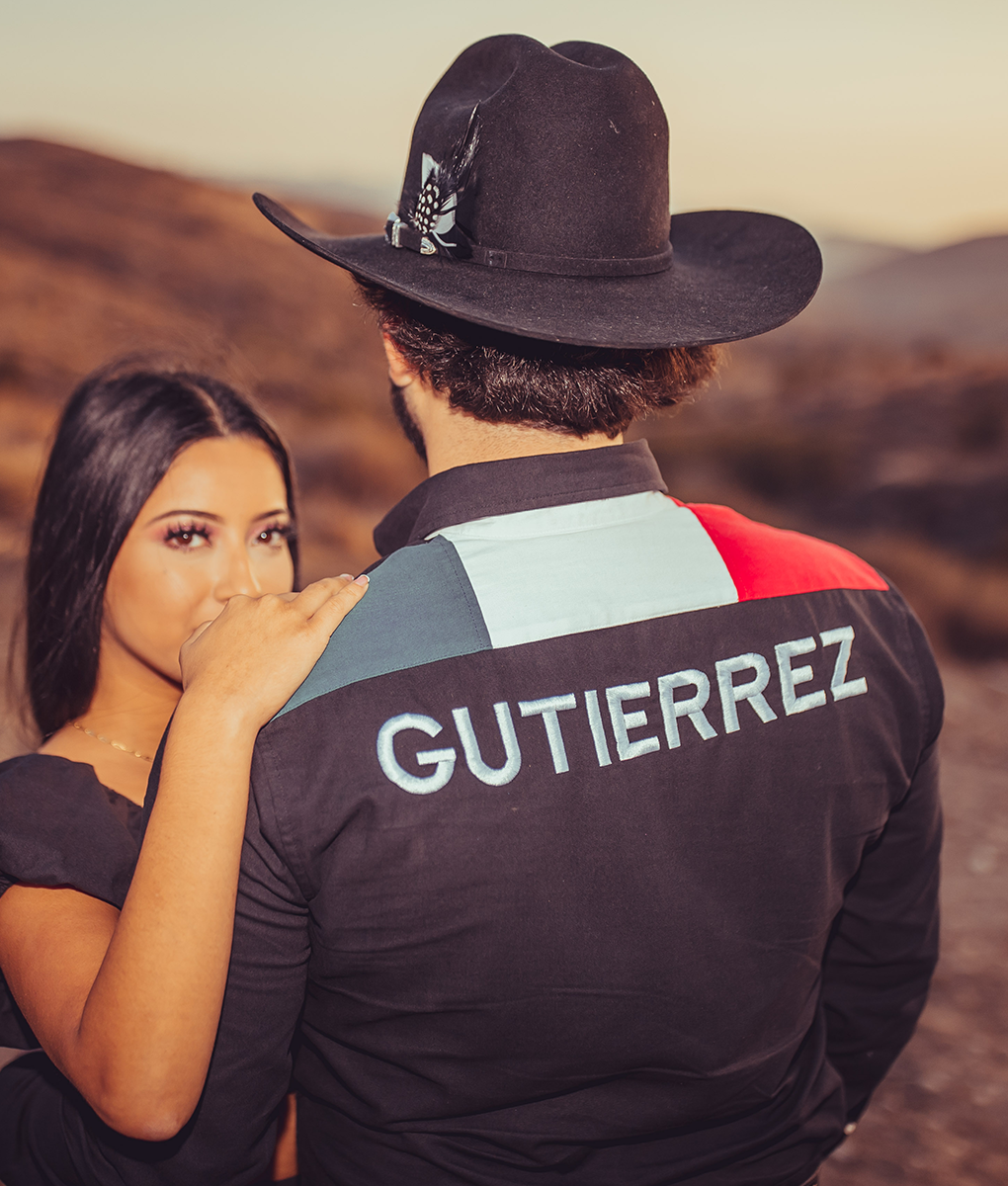 Black TriColor State Men's Jaripeo Button-Down