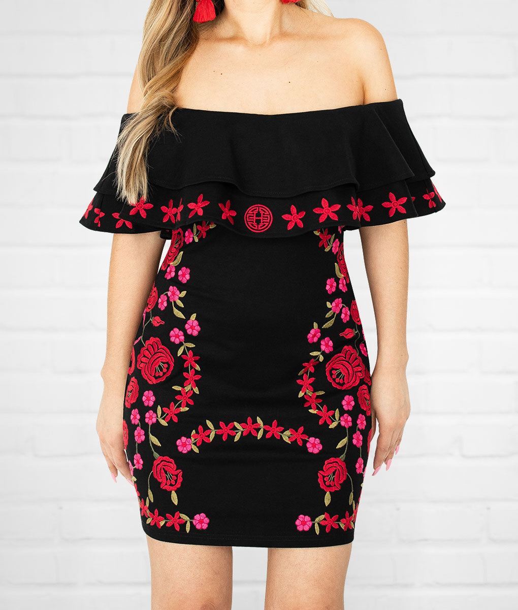 Aztec Princess Embroidered Dress Herencia Clothing Aztec Princess Embroidered Dress Herencia Clothing