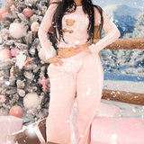 Pink w/Brown Wide Leg Pants