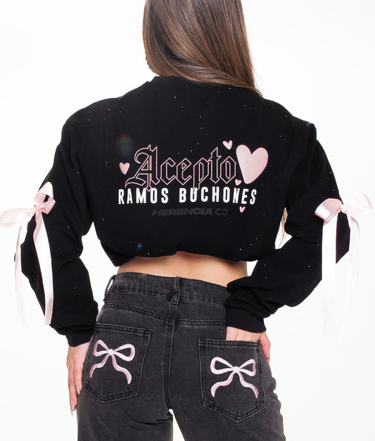 Acepto Ramos Buchones Rhinestone Oversized Tee