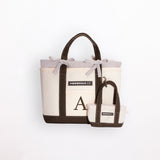 Initial Mini Tote & Micro Baby Keychain Tote