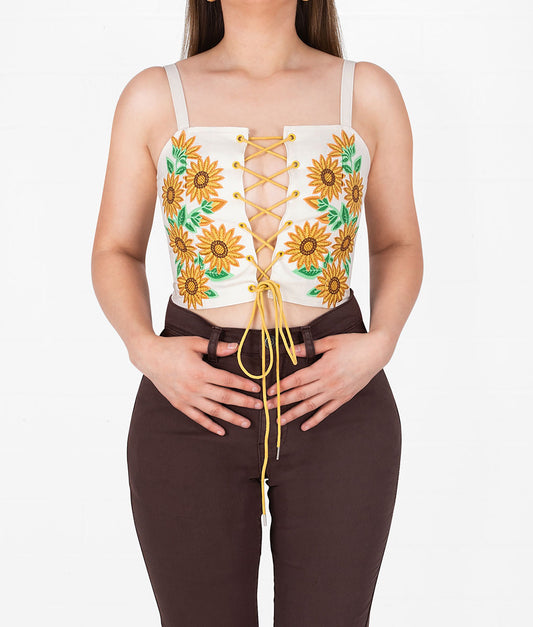 Marisol Embroidered Corset Top