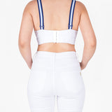 Ojo Embroidered Crop Top-White