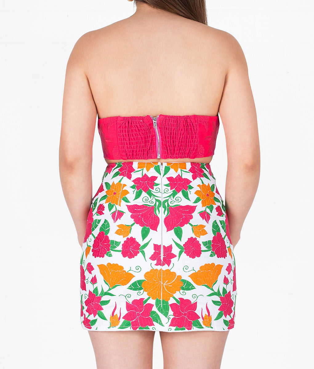 Dulce Sandia Embroidered Skirt