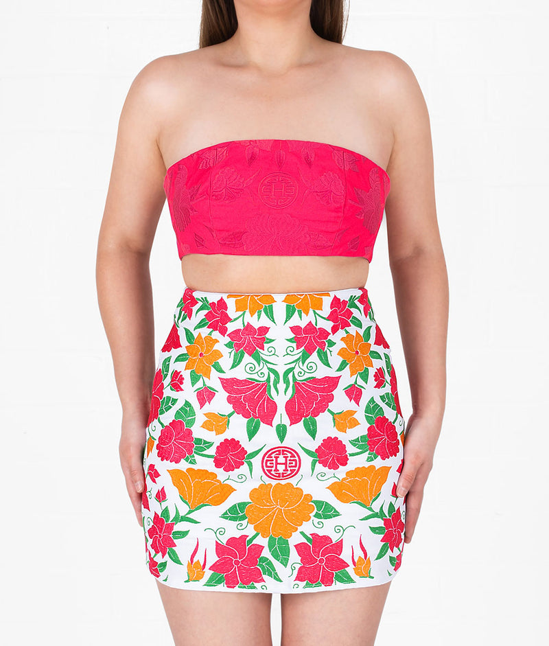 Dulce Sandia Embroidered Skirt