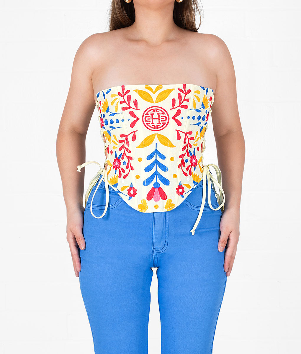 Sol Embroidered Corset Top