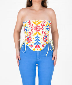 Sol Embroidered Corset Top