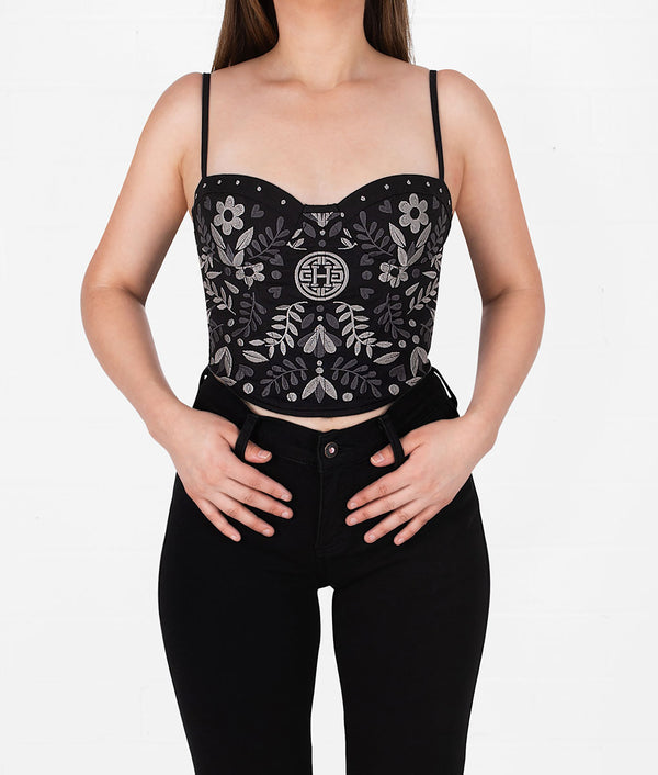 Patrona Embroidered Corset Top