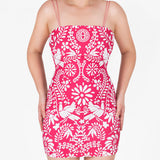 Mexicanita Bodycon Dress- Hot Pink