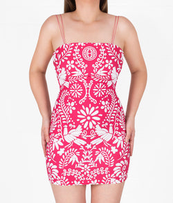 Mexicanita Bodycon Dress- Hot Pink