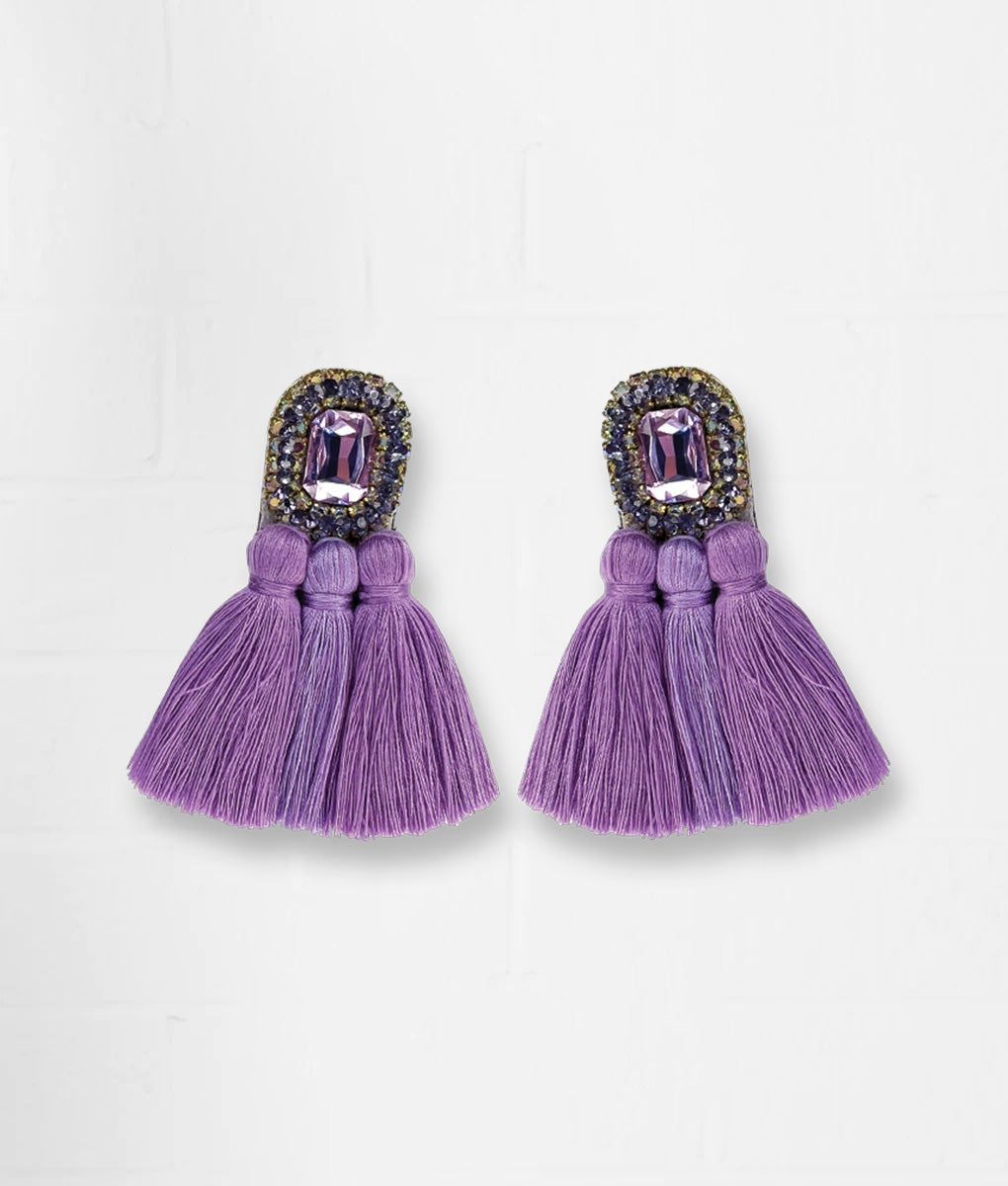 Lila Tassel Earrings