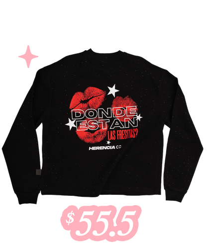 DONDE ESTAN LAS FRESITAS RHINESTONE LONG SLEEVE