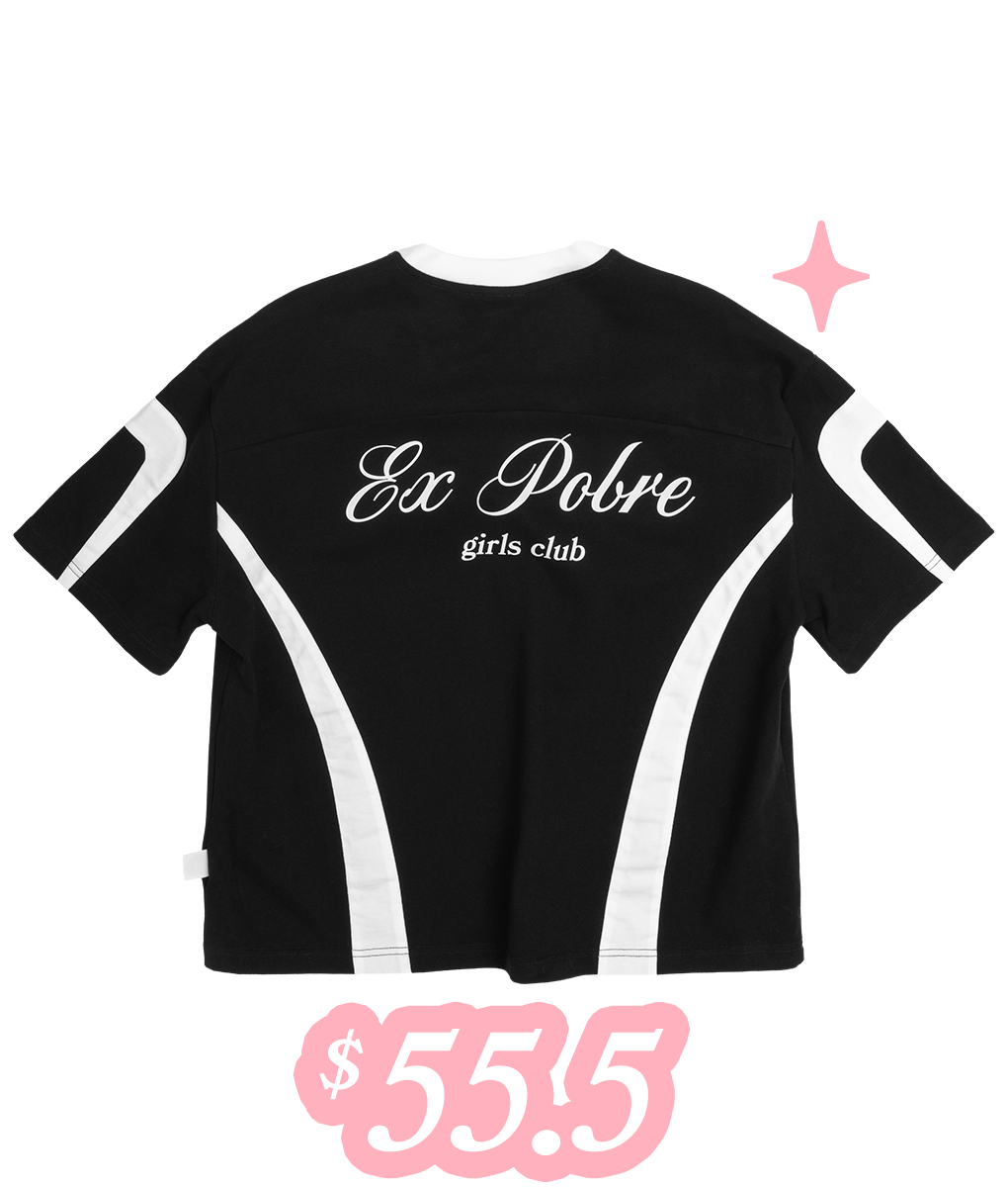 EX-POBRE GIRLS CLUB OVERSIZED SHORT SLEEVE (BLACK)