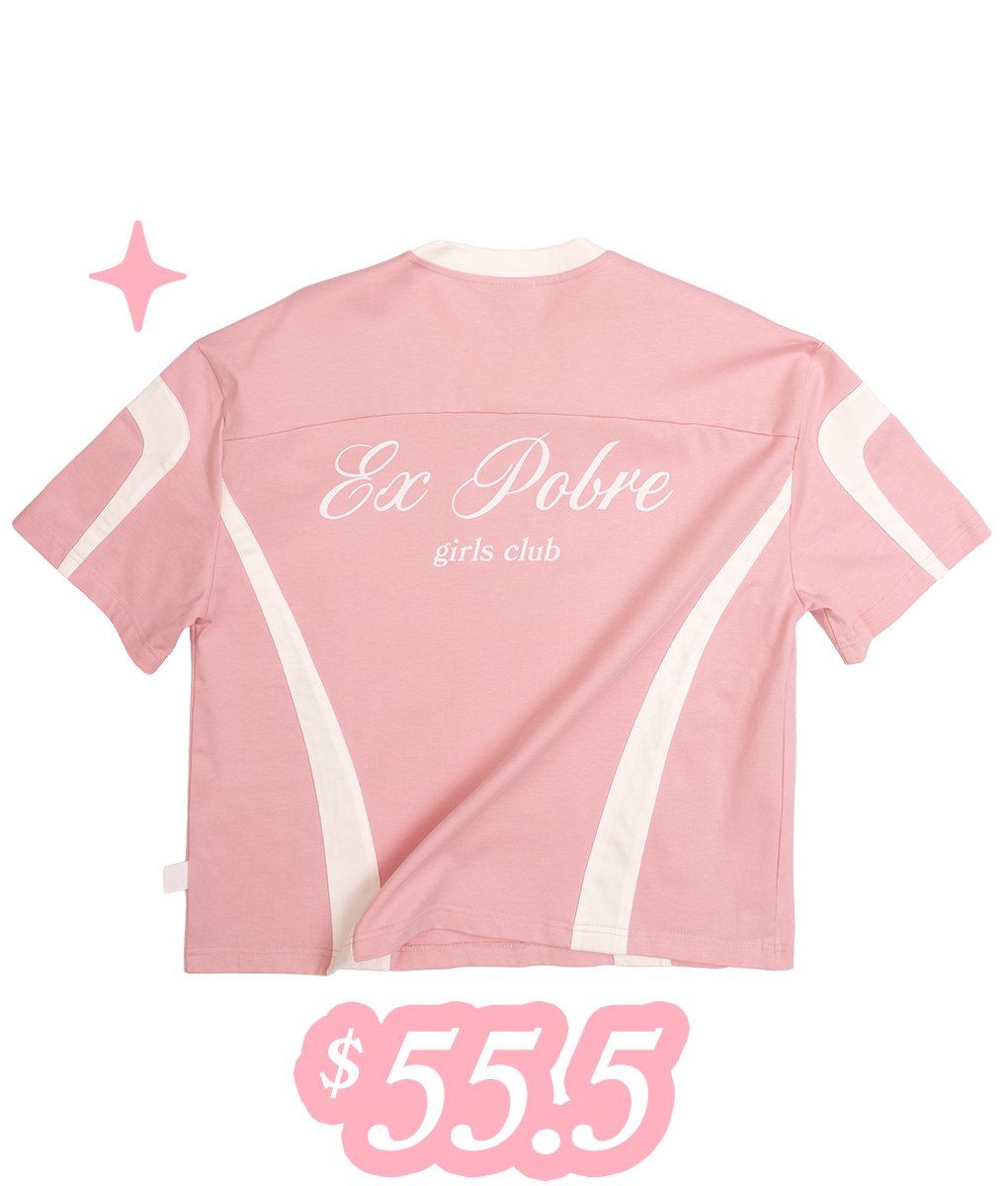 EX-POBRE GIRLS CLUB OVERSIZED SHORT SLEEVE (PINK)