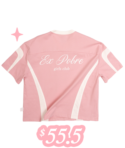 EX-POBRE GIRLS CLUB OVERSIZED SHORT SLEEVE (PINK)