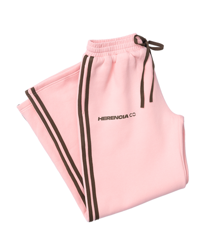 Pink w/Brown Wide Leg Pants