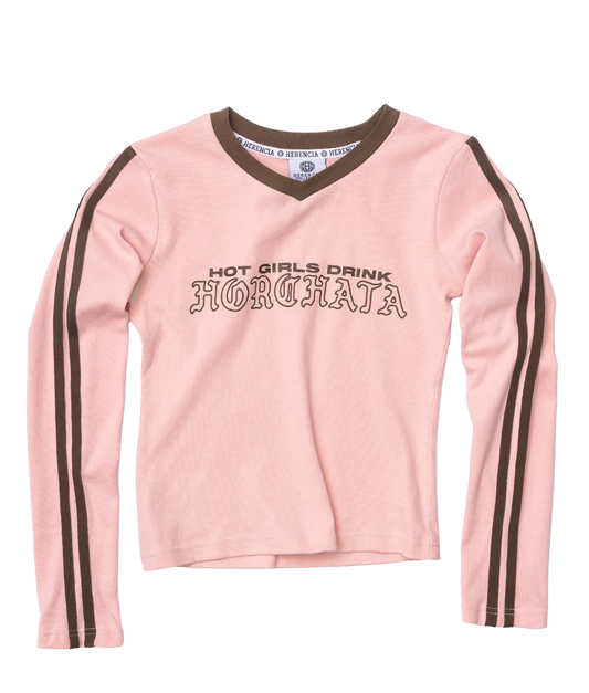 Hot Girls Drink Horchata Baby Tee Long Sleeve