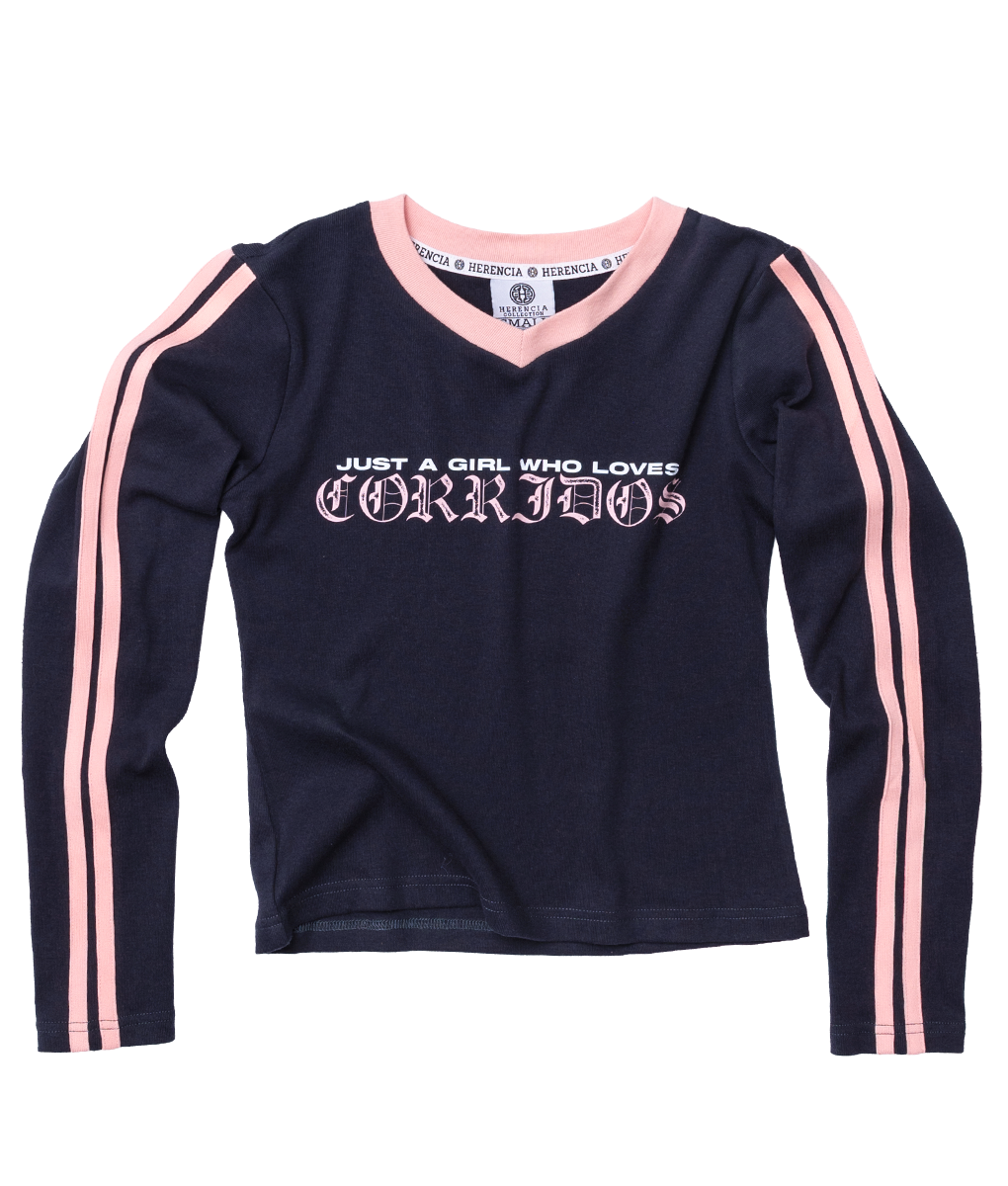 Just A Girl Who Loves Corridos Baby Tee Long Sleeve