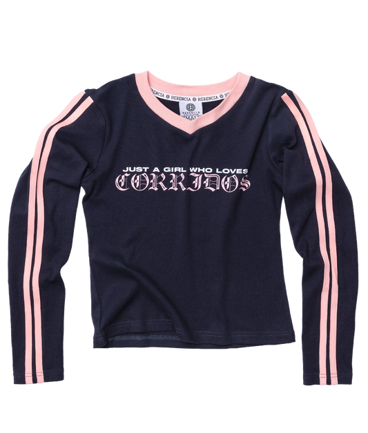 Just A Girl Who Loves Corridos Baby Tee Long Sleeve