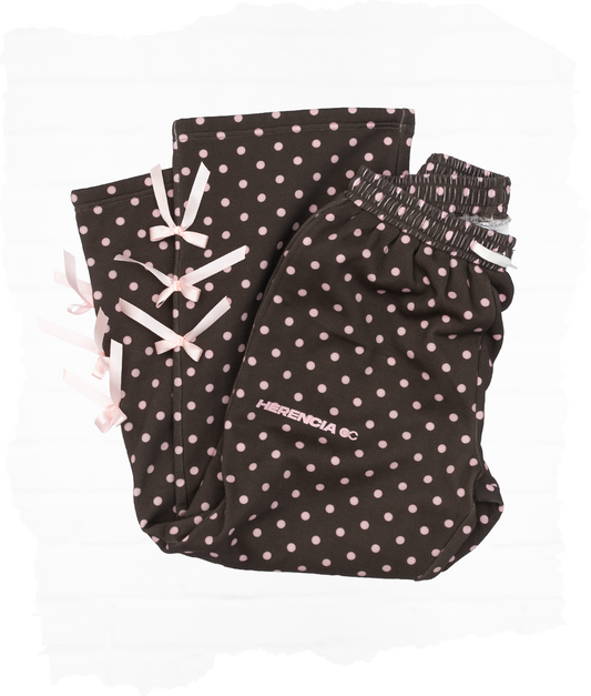 Brown Polka Dot Pants (w/bows)