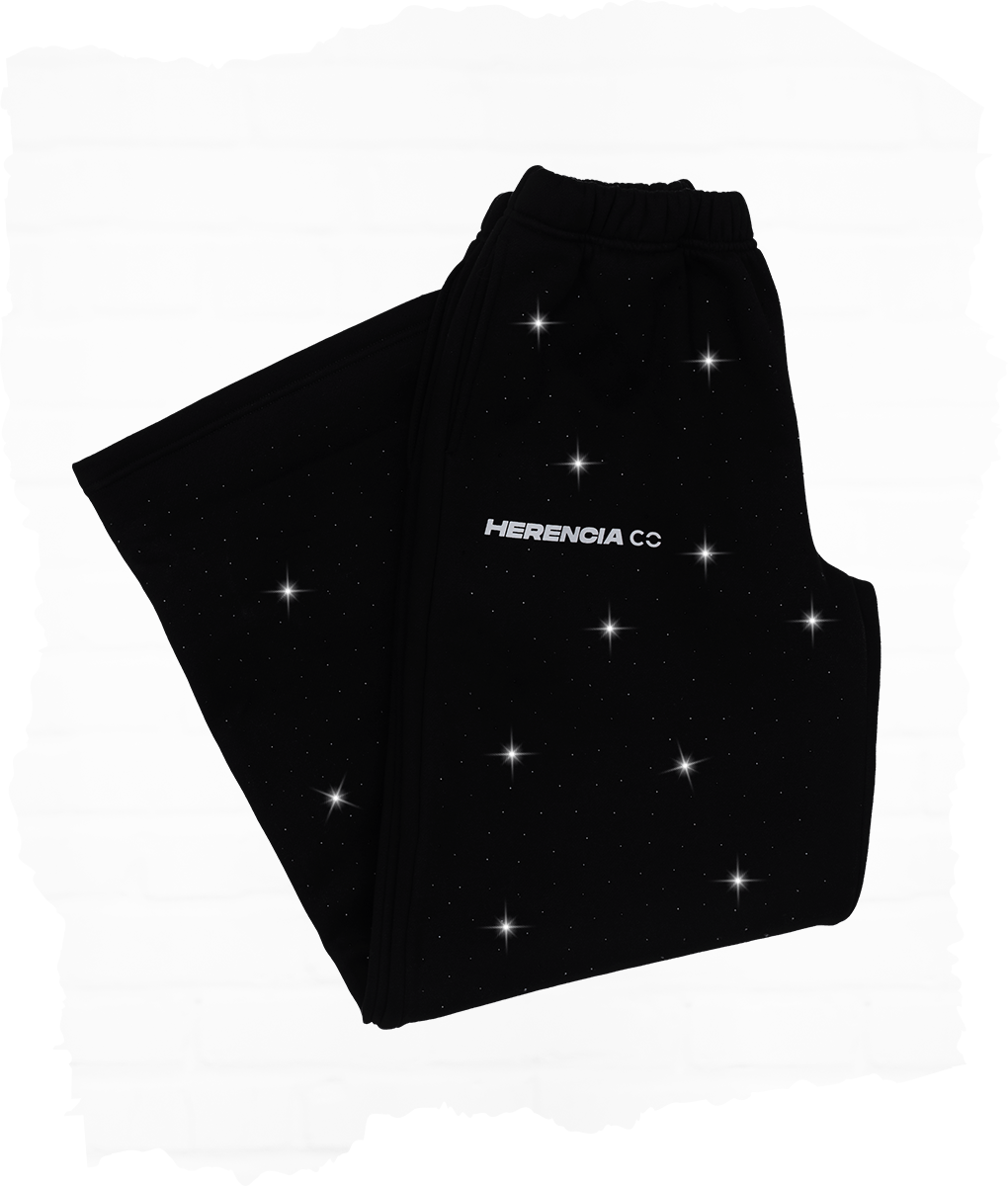 Black Rhinestone Pants (unisex)