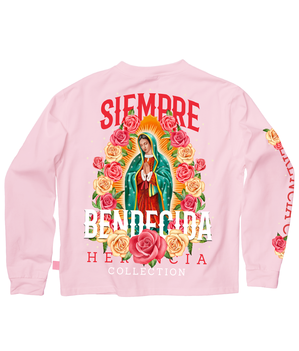 Siempre Bendecida Long Sleeve Pocket Tee
