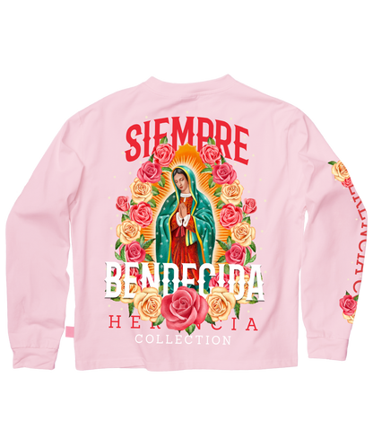 Siempre Bendecida Long Sleeve Pocket Tee