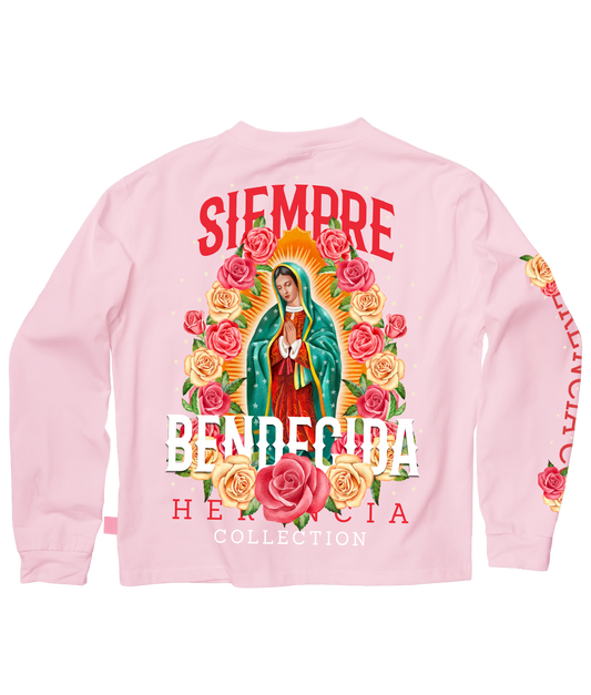 Siempre Bendecida Long Sleeve Pocket Tee
