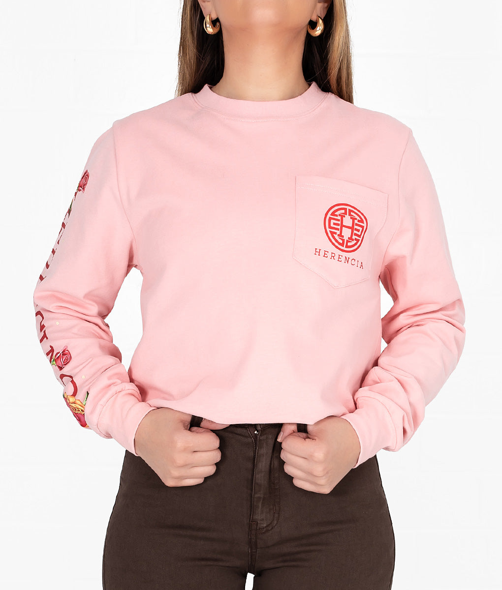 Siempre Bendecida Long Sleeve Pocket Tee