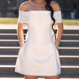 Maria Chanel Tweed Dress (WHITE)