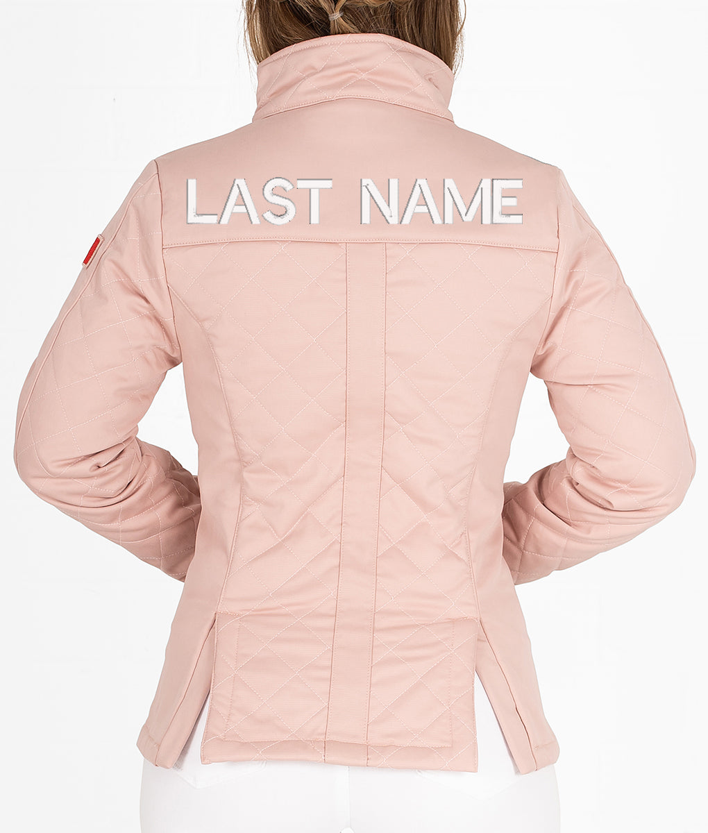 Last Name Women's Quilted Softshell Jacket - Pink