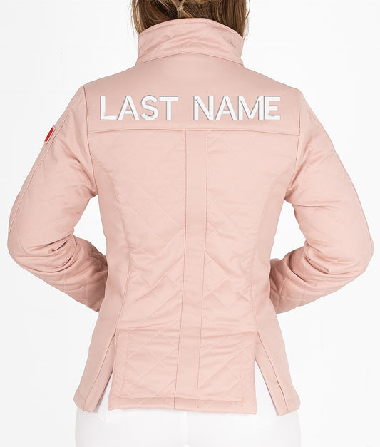 Last Name Women's Quilted Softshell Jacket - Pink