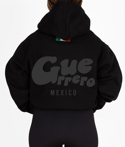 BLACK PUFF STATE HOODIE