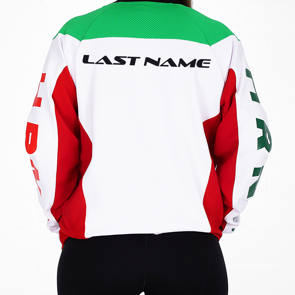 TriColor Last Name Unisex Off road Jersey Herencia Clothing