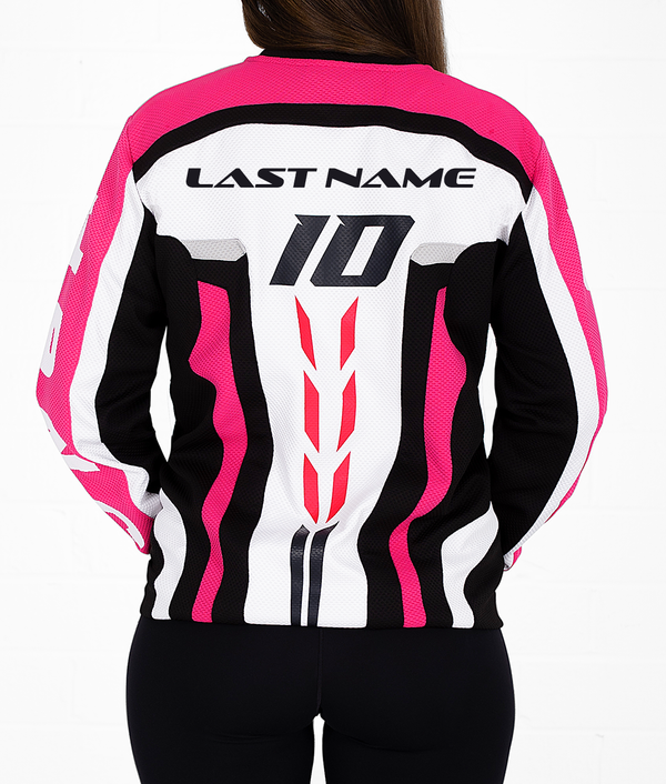 Hot Pink Last Name Unisex Off-road Jersey