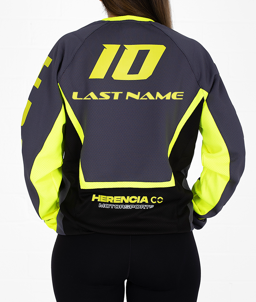 Neon Green Last Name Unisex Off-road Jersey – Herencia Clothing