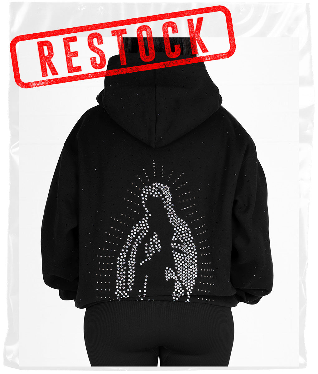 VIRGENCITA RHINESTONE HOODIE