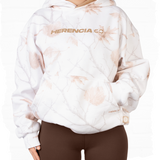 WHITE CAMO PUFF STATE HOODIE