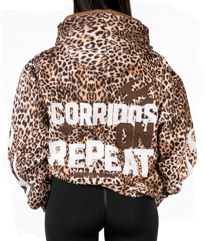 Corridos On Repeat Leopard Hoodie