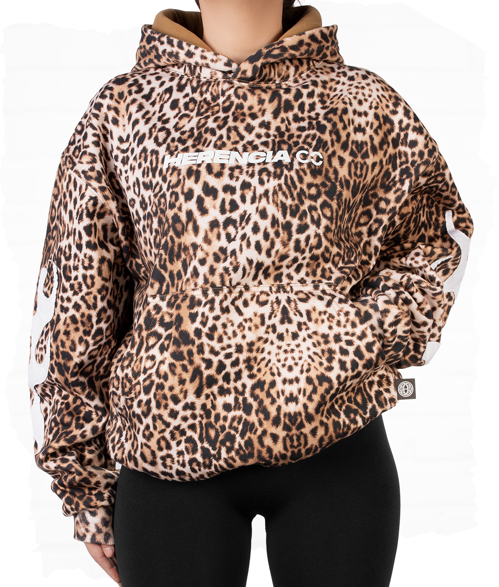 Corridos On Repeat Leopard Hoodie